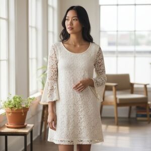 Jody California Ivory Lace Dress Size Large Boho